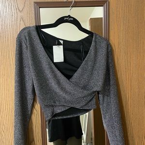 Sparkly crop top from H&M